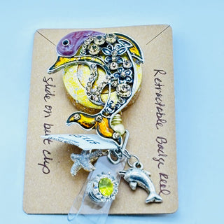Yellow Dolphin Badge Holder on a Belt Clip|76223