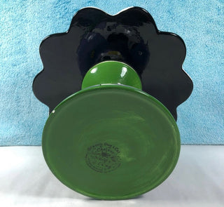 Vintage Rare Groovy Dog & Cat By Chaleur 12" Ceramic Cake stand dessert plate #62 VV MTS|69053