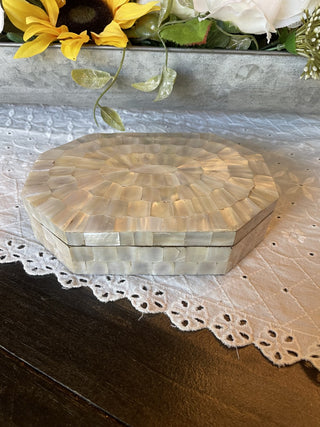 Mother of Pearl Brass Box -RDC|77531