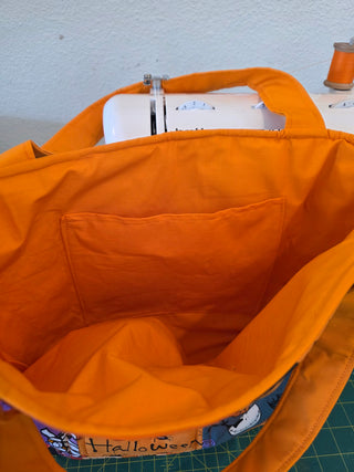 Quilted patchwork Halloween bag, handmade