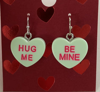 Valentine earrings, green RSV