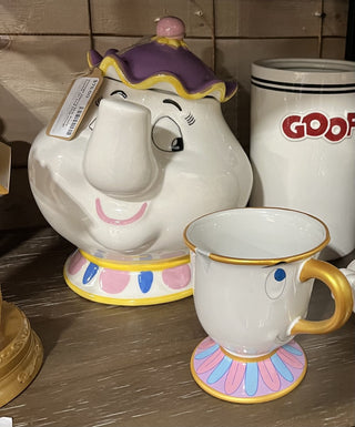 Vintage Disney Mrs. Potts Cookie Jar and Chip (mug)