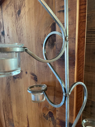 Handmade Silver Metal Hanging Candle Holder ~MTS|111395