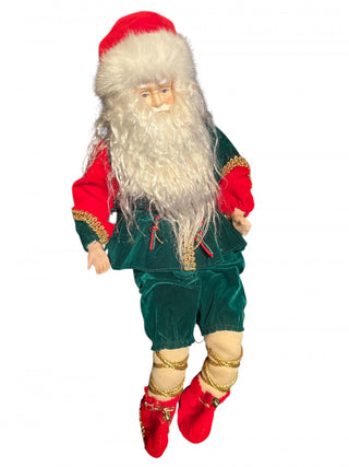 Santa Clause Sitting Smithsonian approx. 15" Tall porcelain face and hands #62 VV MTS|139088