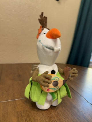 Frozen Snowman Olaf Plush Hawaiian Hula Luau Skirt Ukulele