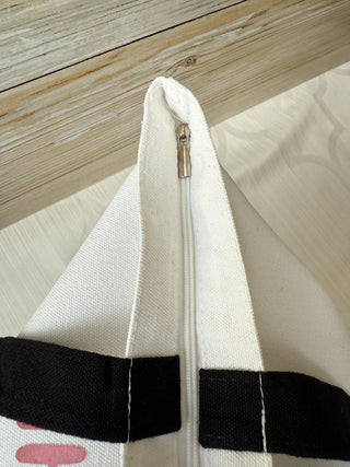 Large White Reuseable Canvas Tote Bag Emotional Baggage RCD|81889