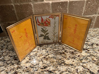 Vintage Tri-Fold Gold Frame, 5" x 7"   MTS|141846