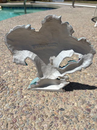 1960s Midwest Cast Iron Doorstop Purple Flowers in Vase|86415