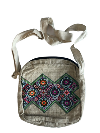 Hemp Over The Shoulder Cross-stitch Bag|112397