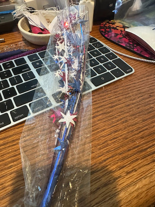 Patriotic Tinsel Sparklers - 14" red/white/blue RCD
