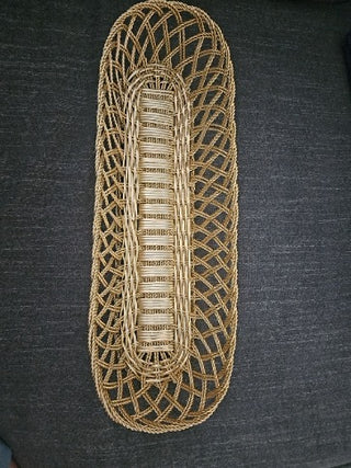 RM826-Gold Metal Basket Oblong
