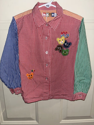 Miki House Japan Gingham L/S Size 4-5- RSV|107031
