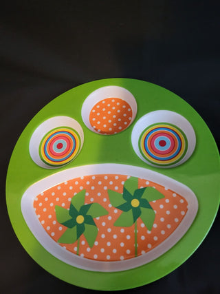 Melamine Divided Plates - Green - Set of 2 RCD|163150