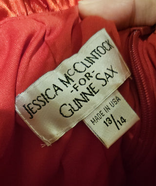 Red Strapless Dress, sz 13/14, RSV|121671