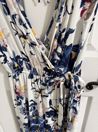 Women's Small Hawaiian Band of the Free Floral Wrap Dress w/Deep V Front & Back RCD|158787