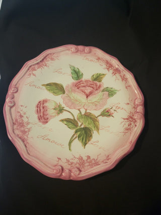 Vintage 8" Salad Plate with Roses - Each RCD