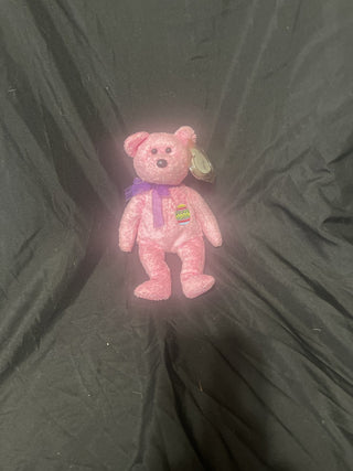 pink Easter beanie, baby bear rsv