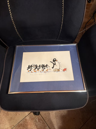 Rare 1979 Signed & Numbered Lithograph " Trojan Penguin"  By Robert Marble VV MTS