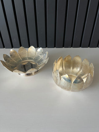 Vintage silver plate lotus bowl RSV|105383