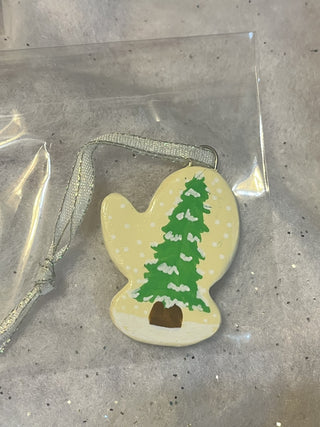 Handcrafted sm Tree Clay Mitten Ornament | Gift Tag RSV|129666