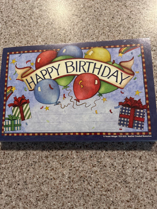 Happy birthday certificates with  packages