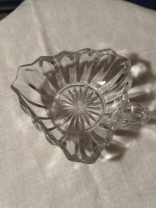 Vintage glass Squat triangle pitcher/dish. #SM. RSV|70317