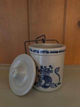 Vintage Cheese Crock with Lid    MTS