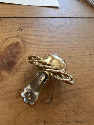 Gold flower clip-on earrings Coro 1950s