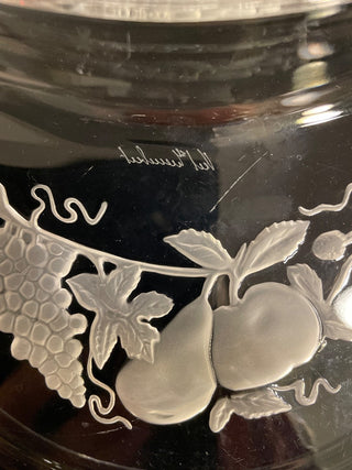 VAL ST LAMBERT Crystal BRUSSELS Pattern 7 5/8" CRESCENT  salad/fruit plate RSV