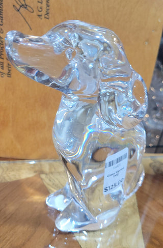 Glass Signed Dog Rcd