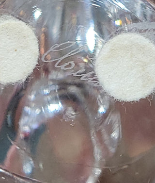 Glass Signed Dog Rcd