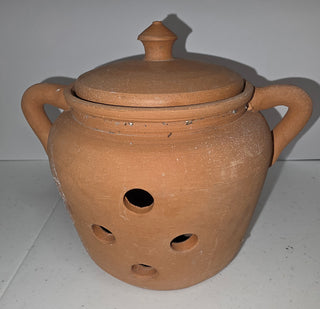 Vtg Garlic Keeper Roaster TerraCotta Clay Pottery