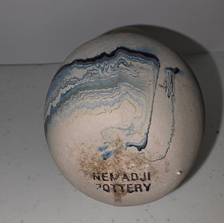 Vintage Nemadji Pottery Bud Vase, Marbled Glazed Earth Clay, 4" Handmade USA