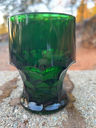 SINGLE Vintage Viking Glass "Georgian" Glass Tumblers Forest Green Mid-century