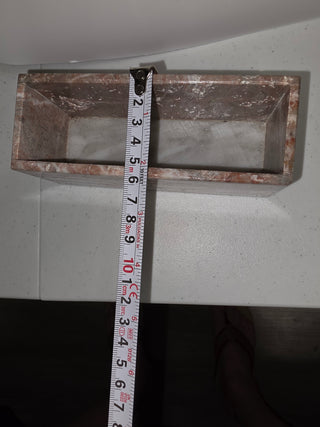 vintage pink marble holder/box