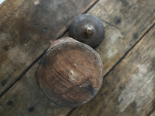 10H Hand carved wooden jar MTS|134215