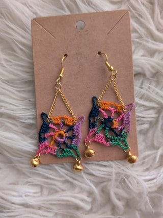 Crochet earring fancy Granny Edna