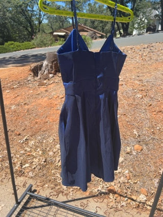 Lulus Dark Blue Metallic Mini Dress Size S