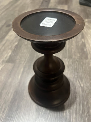Pottery Barn Wood turned wood pedestal RCD