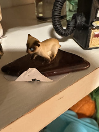 #62 VV Vintage minature itty bitty kitty blue eyed siamese cat  MTS|62975