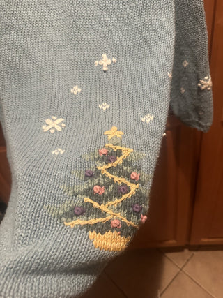 Hand Knit Nothern Isles Christmas Sweater. In good condition #62 VV MTS|131369