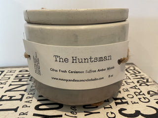 8 oz Handmade Classic Vessel Cement Candle|109454