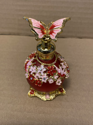 Pink red Butterfly 1 oz Perfume Bottle w/wand RSV|80862