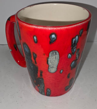 Vintage Vintage 70s Drip Glazed Mug Red