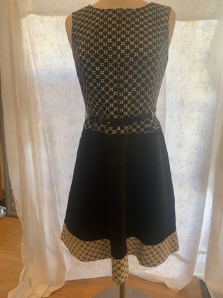 Vntg Anne Kline black/white dress|127890