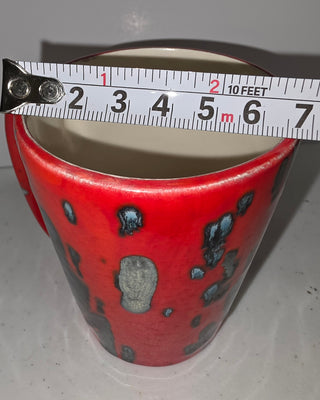 Vintage Vintage 70s Drip Glazed Mug Red