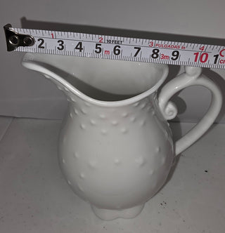 Porcelain hobnail-style creamer or mini pitcher