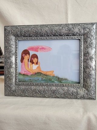 8x10 Pewter Metal Framed Copy "Sisters" RCD