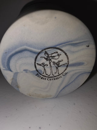 Forest Ceramic Co. Ocean Strata Pottery Pint Glass Tumbler 5-3/4”