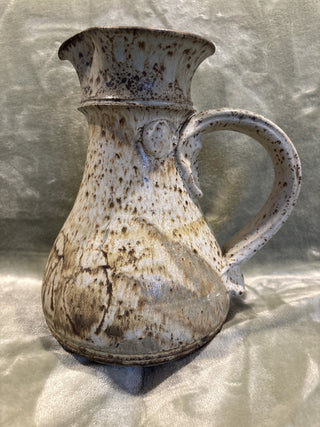tan speckled ceramic pitcher MTS